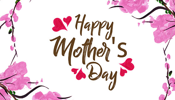 母亲节水彩卡片矢量素材(EPS)