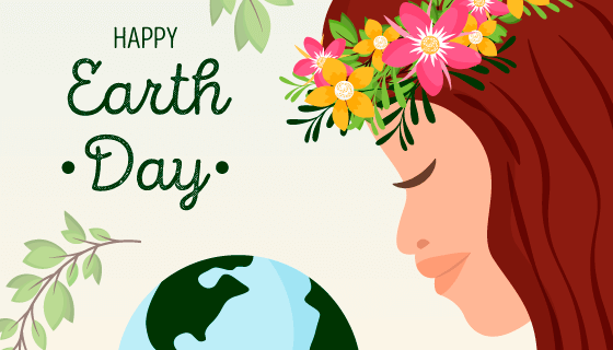 扁平风格地球日矢量素材(EPS/AI)