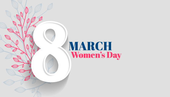 创意数字8妇女节/女王节背景矢量素材(EPS)