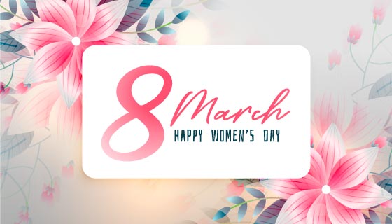 漂亮的花卉妇女节/女王节背景矢量素材(EPS)