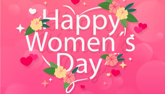 漂亮的花卉妇女节/女王节背景矢量素材(EPS/AI)