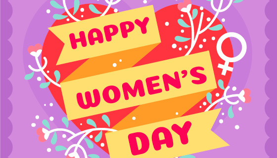 创意爱心妇女节/女王节背景矢量素材(EPS/AI)