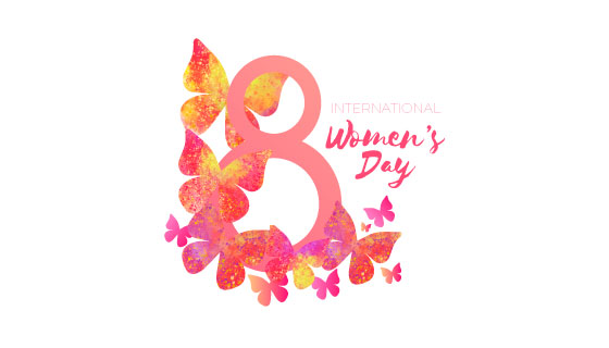 缤纷蝴蝶妇女节/女王节背景矢量素材(EPS/AI/PNG)