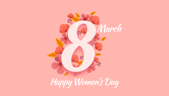 创意花卉设计妇女节/女王节背景矢量素材(EPS/AI/PNG)