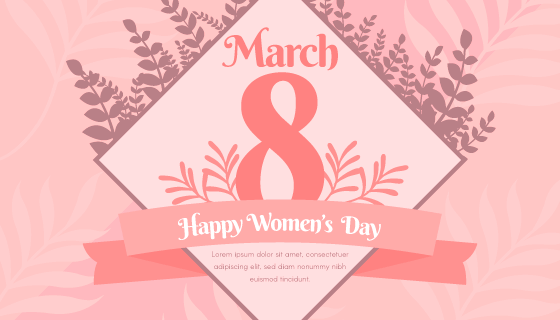 创意妇女节/女王节背景矢量素材(EPS/AI)