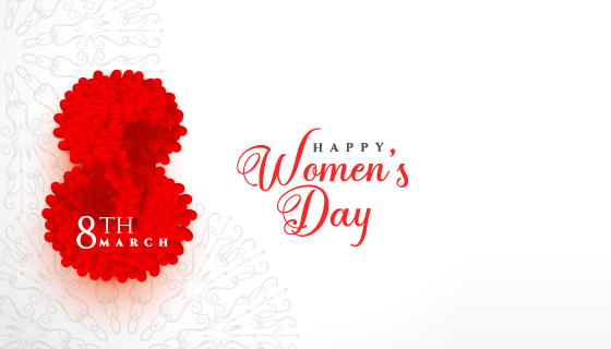 创意爱心妇女节/女王节背景矢量素材(EPS)