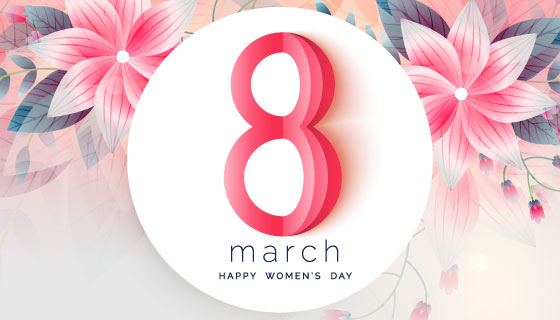 漂亮花卉妇女节/女王节背景矢量素材(EPS)