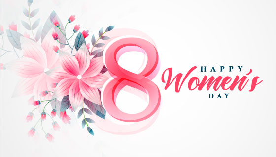 漂亮花卉妇女节/女王节背景矢量素材(EPS)