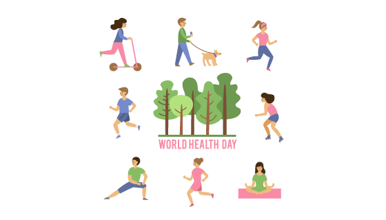 手绘世界卫生日矢量素材(EPS/AI/PNG)