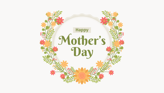 花卉设计母亲节背景矢量素材(EPS/AI/PNG)