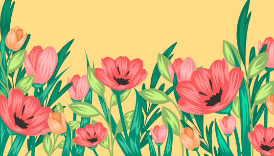 花卉设计母亲节快乐矢量素材(EPS/AI)