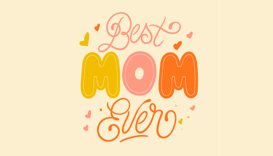 字母设计母亲节背景矢量素材(EPS/AI/PNG)