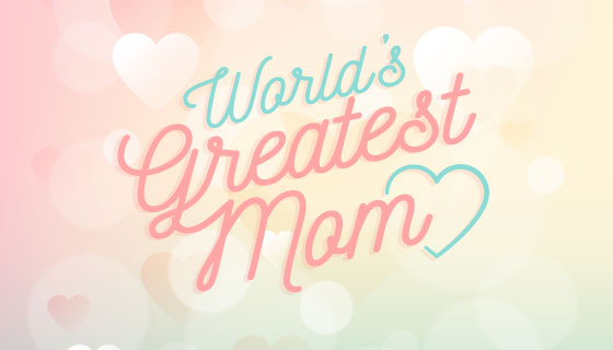 模糊的母亲节背景矢量素材(EPS/AI)