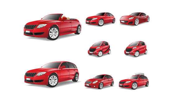 漂亮的红色汽车矢量素材(EPS)