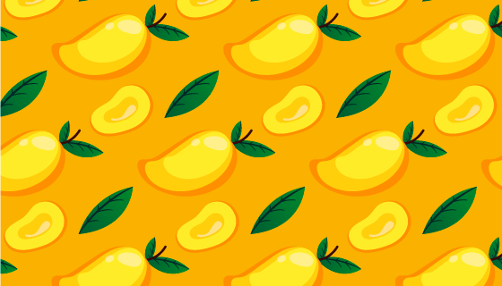 手绘芒果图案背景矢量素材(EPS/AI)