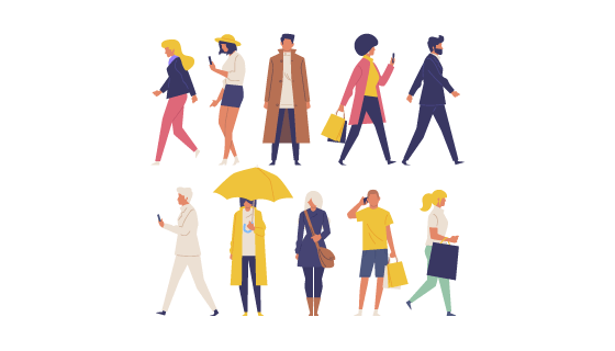 手绘各式各样的人物矢量素材(EPS/PNG)