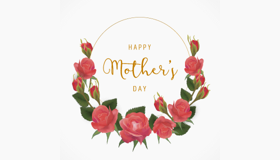 漂亮花卉设计母亲节背景矢量素材(EPS/PNG)