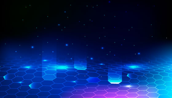 抽象科技六边形背景矢量素材(EPS/AI)