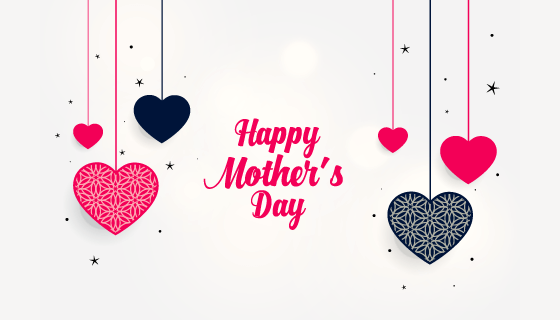 爱心挂件母亲节矢量素材(EPS)