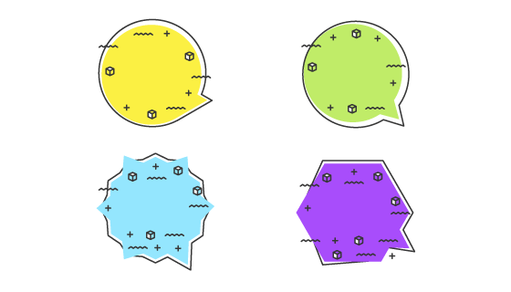 多彩可爱的气泡矢量素材(EPS/AI/PNG)