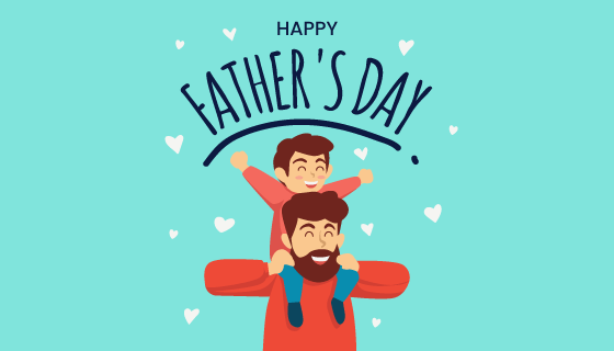 扁平风格父亲节矢量素材(EPS/AI/PNG)