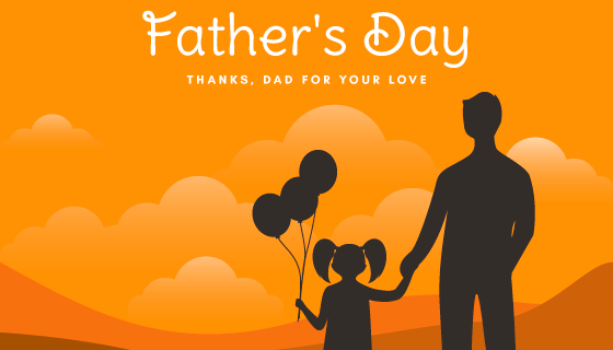 扁平风格父亲节矢量素材(EPS/AI)