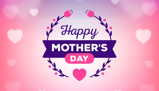 爱心设计母亲节背景矢量素材(AI/EPS)