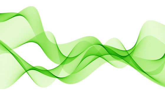 优雅的绿色波浪背景矢量素材(EPS)