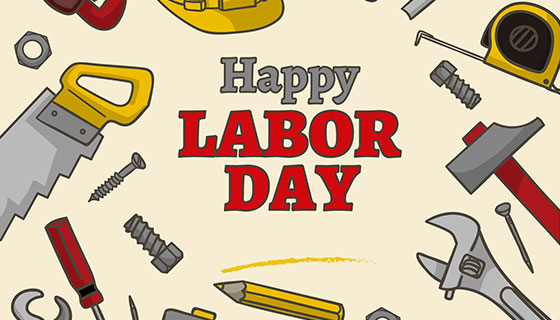 劳动工具集合矢量素材(EPS/AI)