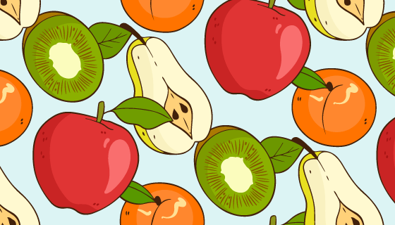 热带水果图案矢量素材(AI/EPS)