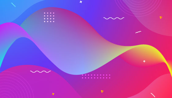 抽象渐变波浪背景矢量素材(AI/EPS)