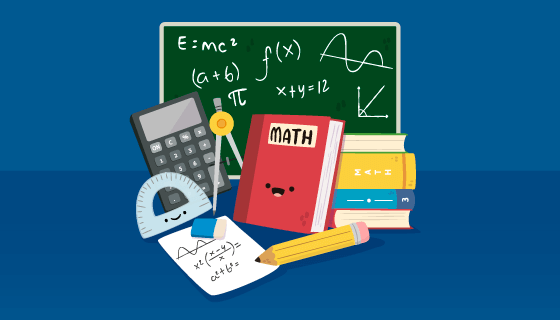 卡通数学元素背景矢量素材(AI/EPS/PNG)