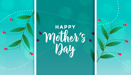 漂亮花卉设计母亲节快乐矢量素材(EPS)