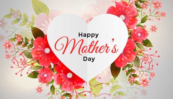 漂亮花卉设计母亲节快乐矢量素材(EPS)