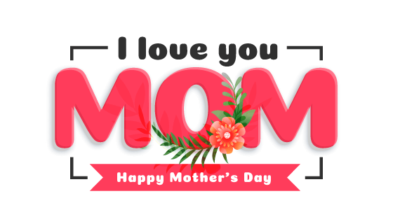 创意字母设计母亲节快乐矢量素材(EPS/PNG)