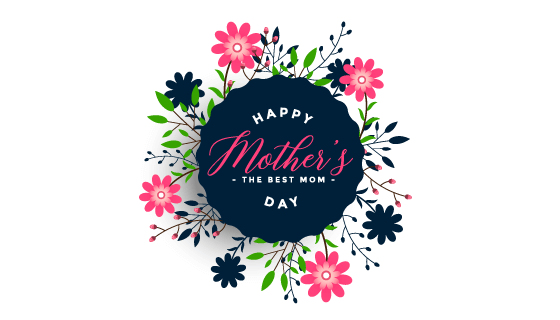 漂亮花卉设计母亲节快乐矢量素材(EPS)