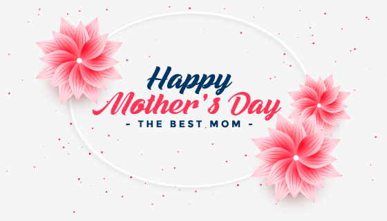 漂亮花卉设计母亲节快乐矢量素材(EPS)