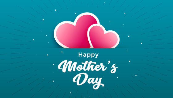 爱心设计母亲节快乐矢量素材(EPS)