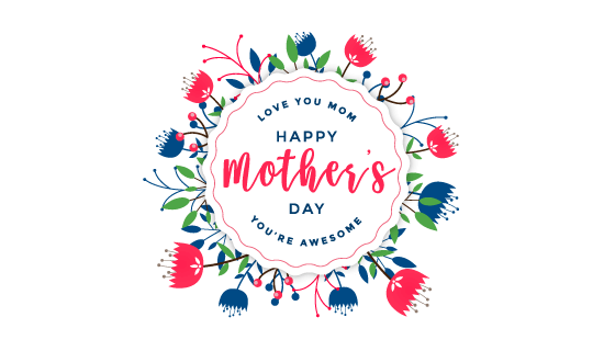 漂亮花卉设计母亲节快乐矢量素材(EPS)