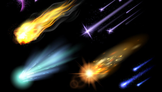 多彩绚丽的光线效果矢量素材(EPS)