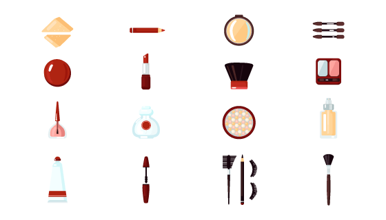 各种各样的化妆品图标矢量素材(EPS)