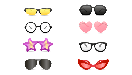 各种各样的眼镜矢量素材(EPS)