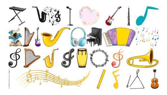 各种各样的乐器矢量素材(EPS/PNG)