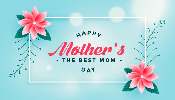 漂亮花卉设计母亲节快乐矢量素材(EPS)