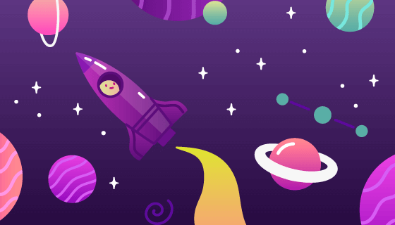 渐变星系背景矢量素材(AI/EPS)