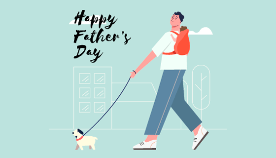 手绘父亲节背景矢量素材(AI/EPS/PNG)