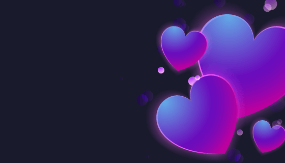 闪亮渐变的爱心背景矢量素材(EPS)