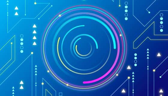 创意抽象科技背景矢量素材(AI/EPS)