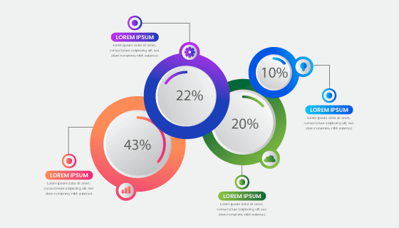 圆形信息图表矢量素材(AI/EPS/PNG)