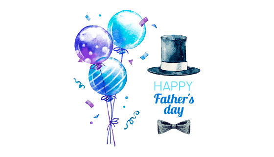 水彩风格父亲节背景矢量素材(AI/EPS/PNG)